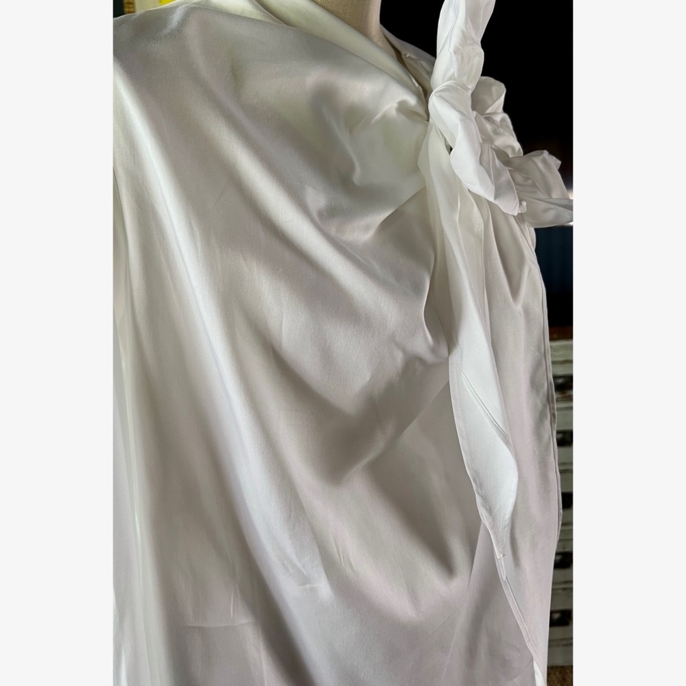 Anthropologie Maeve Poplin White Blouse M - Picture 8 of 14